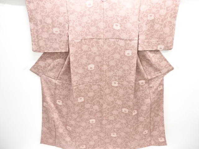 絞り菊唐草模様小紋着物